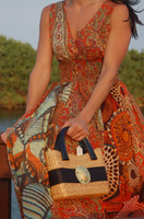 Monogrammed Coastal Beverly Bag (Medium)