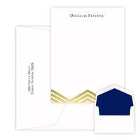 Contour Foil Pressed - Raised Ink Flat Correspondence Card