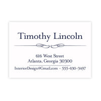 Virtue Raised Ink Calling Card