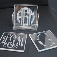 Monogrammed Square Coasters