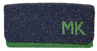 Double Color Clutch w/ Corner Monogram