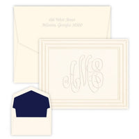 Classic Frame Monogram Embossed Folded Notes