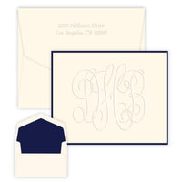Henley Grand Monogram Embossed Folded Notes