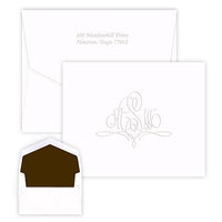 Paris Monogram Note - Embossed