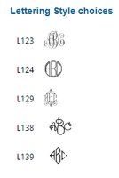 Henley Watercolor Monogram List - White with Holder