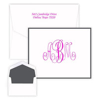 London Monogram Raised Ink Folded Notes