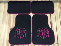 Monogrammed Car Mats - Front Wheel Drive 2 or 4 piece set
