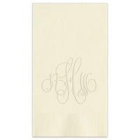 Elise Monogram Guest Towel - Embossed
