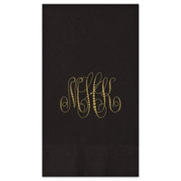 Pearl String Monogram Guest Towel - Foil-Pressed