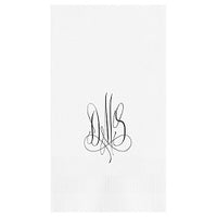 Roberta Monogram Guest Towel - Foil-Pressed