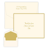 Gold Silhouette Silver Leaf Raised Ink Folded Notes