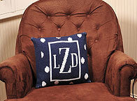 Precious Polka Dot Monogrammed Pillow