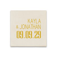 Soho Wedding Coaster Napkin - Raised Ink