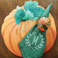 Plaid Pumpkin Napkin Rings