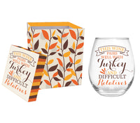 Turkey Stemless Wine Glass