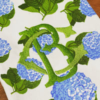 Hydrangeas Cotton Tea Towel
