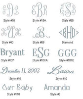 Silk Monogrammed Waste Basket