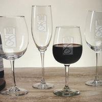 Monogrammed Lyrica Wine Glasses