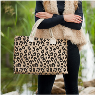 Monogrammed Burlap Tote Bag