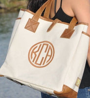 Monogrammed Lorie Canvas Bag