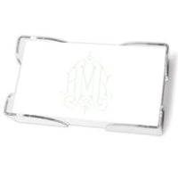 Henley Watercolor Monogram List - White with Holder
