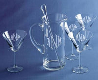 Monogrammed Martini Set