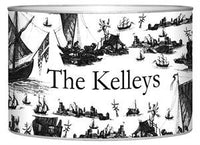 Black & White Boat Toile Letter Box