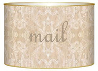 Beige Damask Letter Box