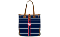 Monogrammed Nantucket Tote- Navy French Stripe