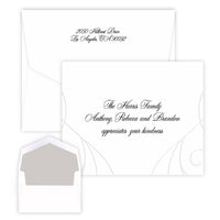 Nouveau Silver Leaf Raised Ink Folded Notes