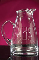 Monogrammed Crystal Tower Pitcher