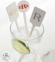 Monogrammed Plastic Stir Sticks