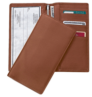 Monogrammed Leather Check Book & Secretary