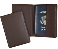 Monogrammed Leather Passport Jacket