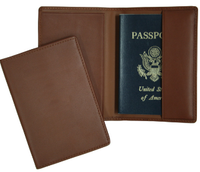 Monogrammed Leather Passport Jacket