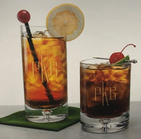 Monogrammed Scandia Crystal Glasses