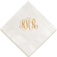 Delavan Monogram Napkin - Foil-Pressed