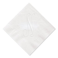 Embossed Strasbourg Initial Beverage Napkins