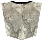 Antique D.C. Map Waste Basket