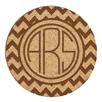 Bronson Chevron Monogram Coaster