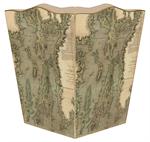 Antique Narragansett Bay Map Waste Basket