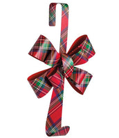 Tartan Bow Metal Wreath Hanger
