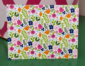 Bright Floral Boutique Folded Notes