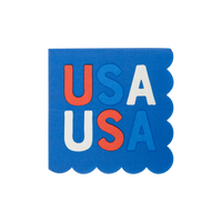 USA Scallop Paper Cocktail Napkin

