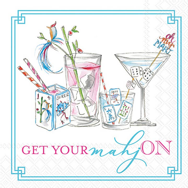 Mahjong Drinks Cocktail Napkins