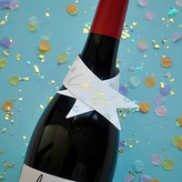Cheers Foil Bottle Gift Tags
