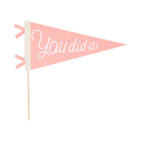 Pink You Did It Felt Pennant Banner
