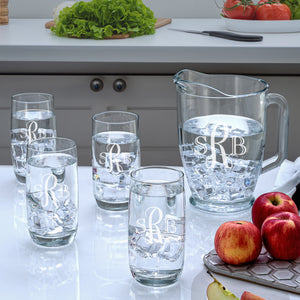 Monogrammed Pitcher Set