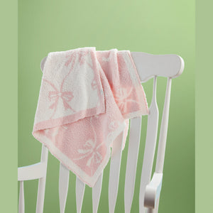 Bow Chenille Baby Blanket