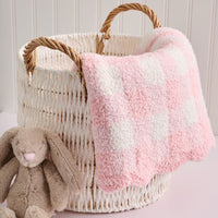 Gingham Chenille Baby Blanket